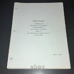 INVADERS FROM MARS (1985) 107p Rainbow Prop Man Script + Efx & Prop Extras +COA