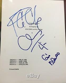 Ice Cube & Chris Tucker Signed Very Rare Autograph Friday Movie Script Coa