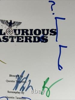 Inglorious Bastards Autographed Movie Script Brad Pritt Quentin Tarantino COA