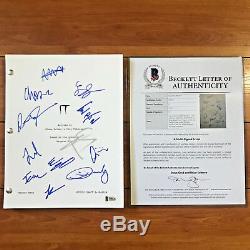 It Signed Movie Script By 12 Cast Bill Skarsgard Jaeden Lieberher Beckett Coa