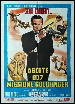 JAMES BOND GOLDFINGER 1964 Original Movie Poster 39x55 Italian and poster book