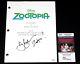 Jared Bush Signed Zootopia Full Movie Script Screenplay Autograph With Jsa Coa