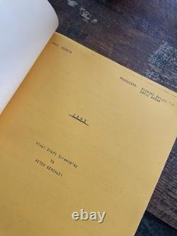 JAWS Peter Benchley's 1974 Draft of the screenplay Photocopy of RARE SCRIPT