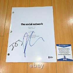 JESSE EISENBERG & ARMIE HAMMER SIGNED THE SOCIAL NETWORK MOVIE SCRIPT with COA