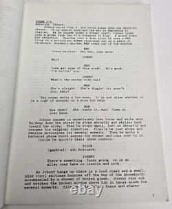 JOHNNY SUEDE / Tom DiCillo 1980 Screenplay Office Copy, early Brad Pitt film
