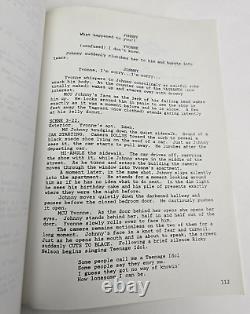JOHNNY SUEDE / Tom DiCillo 1980 Screenplay Office Copy, early Brad Pitt film