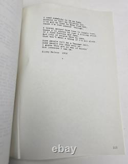 JOHNNY SUEDE / Tom DiCillo 1980 Screenplay Office Copy, early Brad Pitt film
