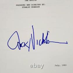 Jack Nicholson FULL autograph signed The Shining movie script Beckett BAS