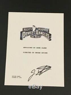 Jason David Frank Signed Mighty Morphin Power Rangers The Movie Script Proof