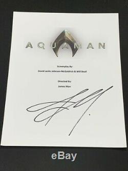 Jason Momoa Signed Aquaman Full Movie Script Autographed Proof