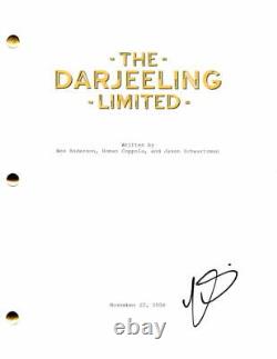 Jason Schwartzman Signed Autograph The Darjeeling Limited Full Movie Script