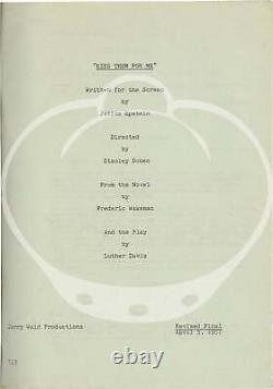 Jayne Mansfield Cary Grant KISS THEM FOR ME Original screenplay for the #161357