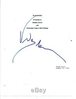 Jean-Claude Van Damme Signed Autographed BLOODSPORT Movie Script COA AB