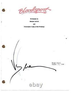 Jean-Claude Van Damme Signed Bloodsport Movie Script Screenplay Autograph COA