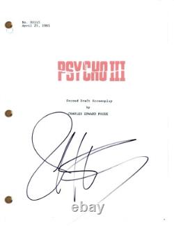 Jeff Fahey Signed Autograph Psycho III Movie Script Full Screenplay Horror COA