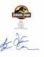 Jeff Goldblum & Laura Dern Signed Autograph Jurassic Park Full Movie Script