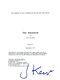 Jennifer Kent Signed Autographed The Babadook Movie Script Coa