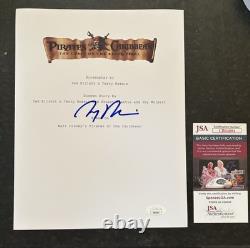 Jerry Bruckheimer Signed Autograph Pirates Of The Caribbean Movie Script Jsa Coa
