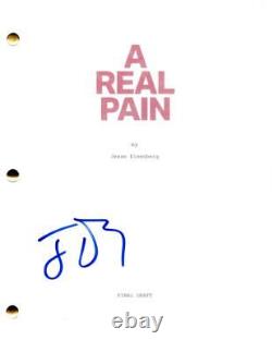 Jesse Eisenberg Signed Autograph A Real Pain Full Movie Script Screenplay