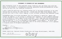 Joel Coen HUDSUCKER PROXY Original screenplay for the 1994 film 1992 #163846