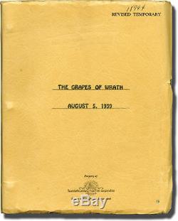 John Ford GRAPES OF WRATH Original screenplay for the 1940 film 1939 #145073
