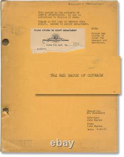 John Huston RED BADGE OF COURAGE Original screenplay for the 1951 film #158702