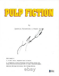 John Travolta Signed'pulp Fiction' Full126 Page Movie Script Beckett Bas Coa