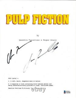 John Travolta & Uma Thurman Signed'pulp Fiction' Movie Script Beckett Bas Coa