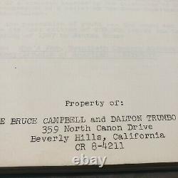 Johnny Got His Gun Original Movie Script