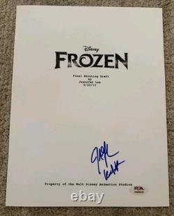 Jonathan Groff Signed Full Frozen Movie Script Kristoff Psa/dna Authenticated