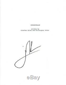 Jonathan Nolan Jonah Signed Autographed INTERSTELLAR Full Movie Script COA