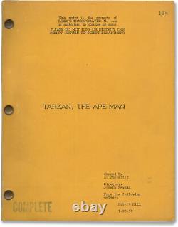 Joseph M Newman TARZAN THE APE MAN Original screenplay for the 1959 film #143911