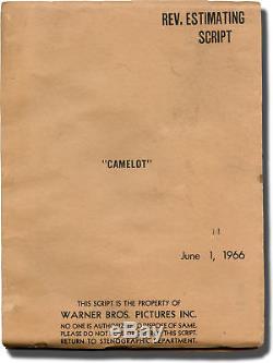 Joshua Logan CAMELOT Original screenplay for the 1967 film 1966 #137413