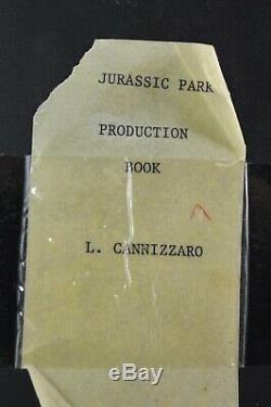 Jurassic Park Original 1993 Film Production Book Binder Notebook & Related Files