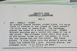 Jurassic Park Original 1993 Film Production Book Binder Notebook & Related Files