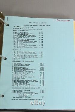 Jurassic Park Original 1993 Film Production Book Binder Notebook & Related Files