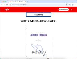 Kate Hudson signed Almost Famous movie script full 166 pages PSA DNA autograph