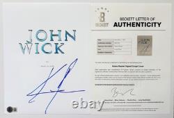 Keanu Reeves Signed John Wick Movie Script Cover Dogstar Matrix Actor Bas