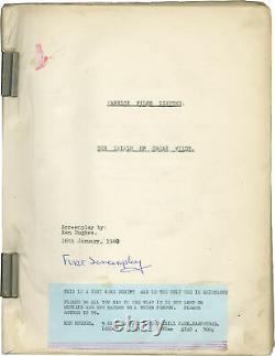 Ken Hughes TRIALS OF OSCAR WILDE Original screenplay for the 1960 film #145469