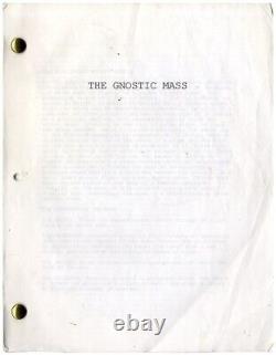 Kenneth Anger (screenwriter, director) THE GNOSTIC MASS (2002) Film script