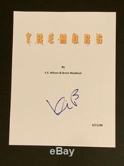 Kevin Bacon Signed Tremors Movie Script Autographed Proof Rare Jsa Coa