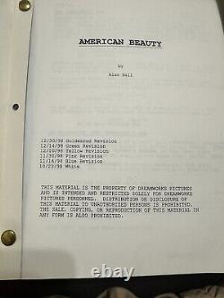 Kevin Spacey American Beauty screenplay with revisions 1998 film release 1999