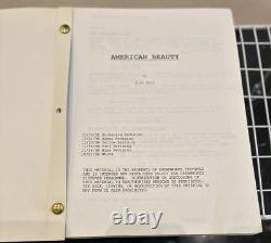 Kevin Spacey American Beauty screenplay with revisions 1998 film release 1999