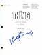 Kurt Russell Signed Autograph The Thing Full Movie Script Escape From New York