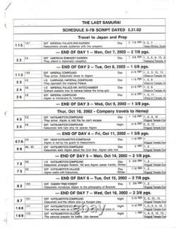 LAST SAMURAI, THE (May 31, 2002) Film script for Edward Zwick epic drama