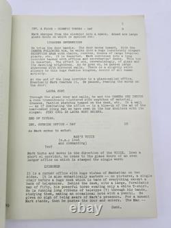 LAURA / Hugh Wheeler 1980 Unproduced Screenplay Movie Script, Otto Preminger