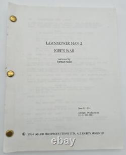 LAWNMOWER MAN 2 BEYOND CYBERSPACE / Farhad Mann 1994 Screenplay, cyberpunk film