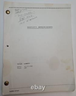LIBERTY / 1985 TV Movie Script, Statue of Liberty concept creation drama