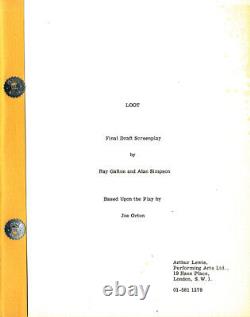 LOOT (1970) Final Draft screenplay ca. Sep 1969 for Joe Orton film adaptation