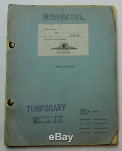 LOVE CARNIVAL / Melville Baker, 1930's Unproduced MGM Screenplay, Unmade Film